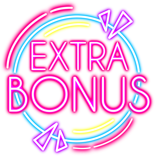 Extra bonus Neon sign illustration